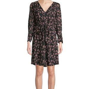 REBECCA TAYLOR Cheetah-Print V-Neck Dress